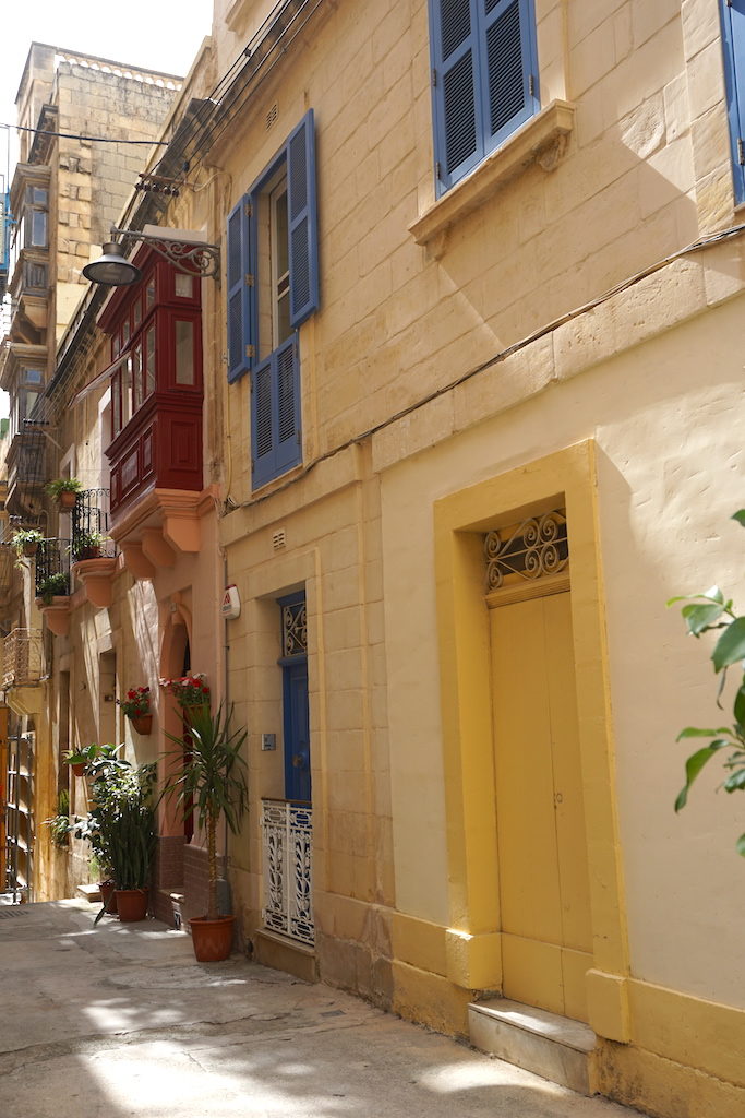 Colorful doorways of homes in Malta