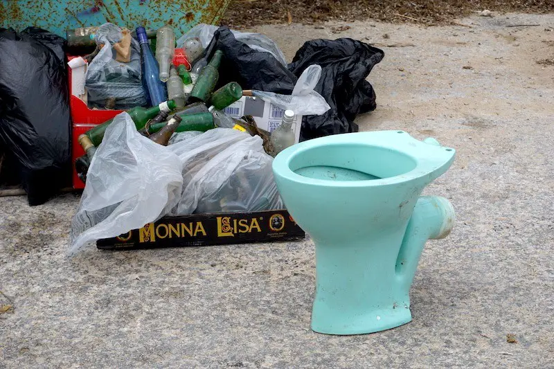 Garbage found on a coastal cleanup