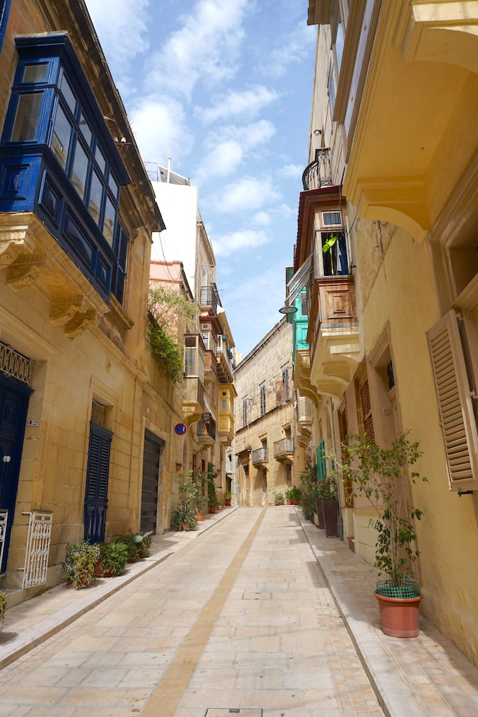 The beautiful streets of Vittoriosa in Malta
