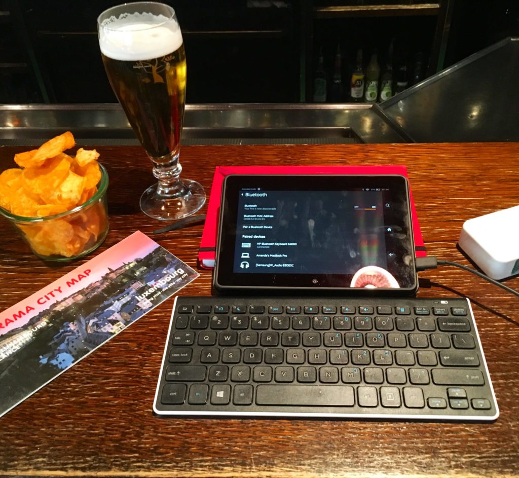 Freelance writing means you can work from a pub with a beer
