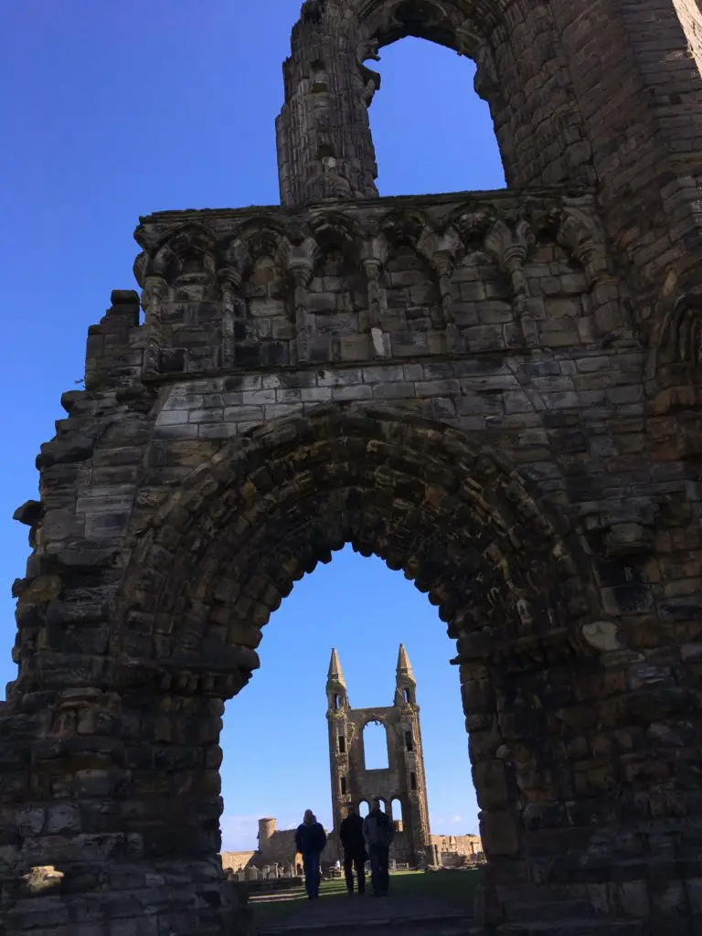 Ruins of the cathedral in St Andrews in Scotland