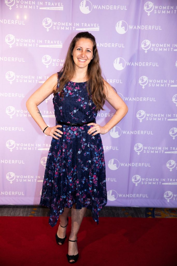 Writer Amanda Walkins at WITS travel conference Bessie Awards night