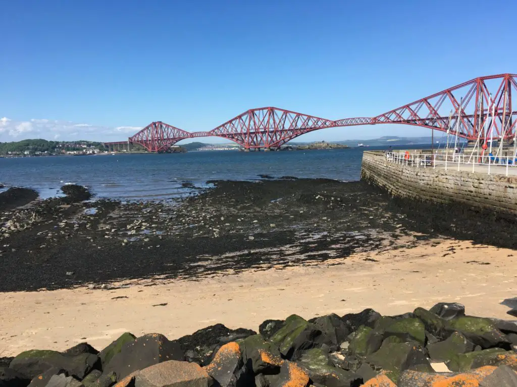 Forth rail bridge outside of Edinburgh Scotland