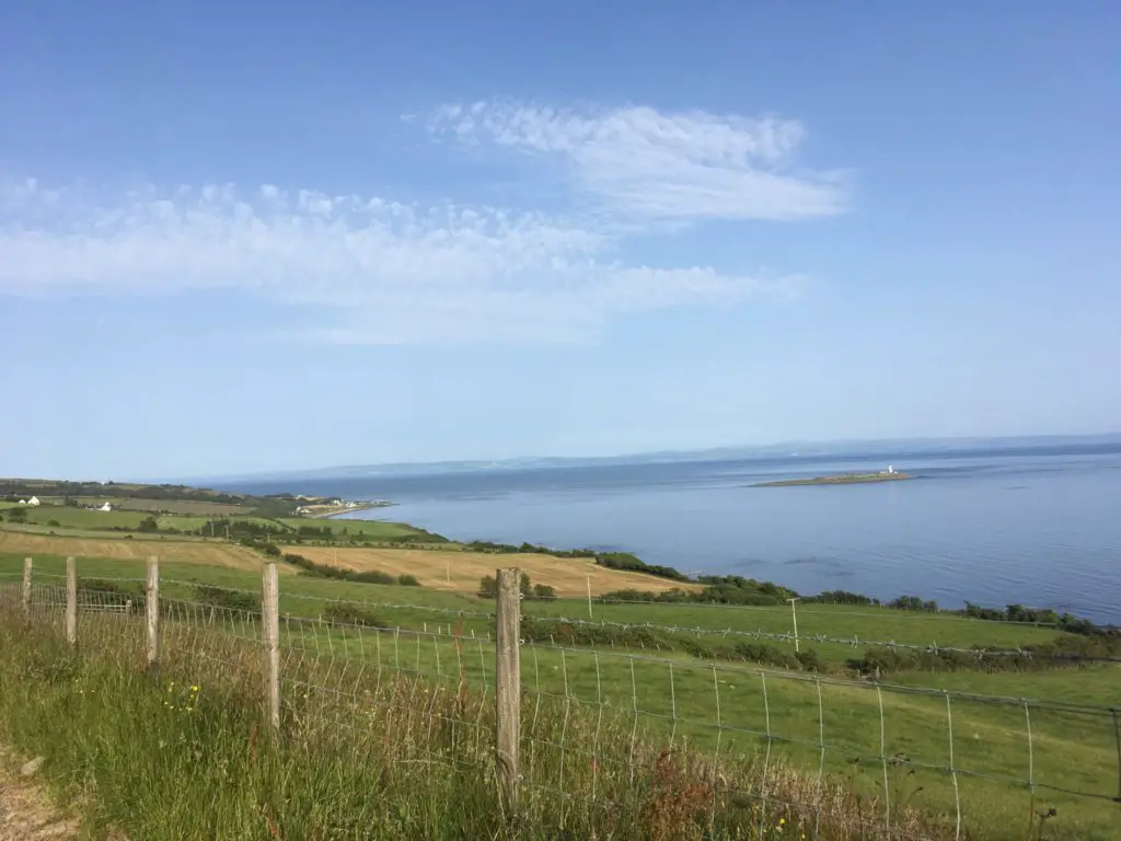 Coastal views driving around the Isle of Arran in Scotland