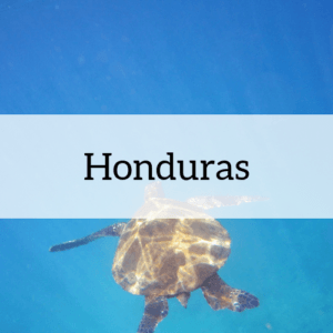 "Honduras" overlaid on an image from the country