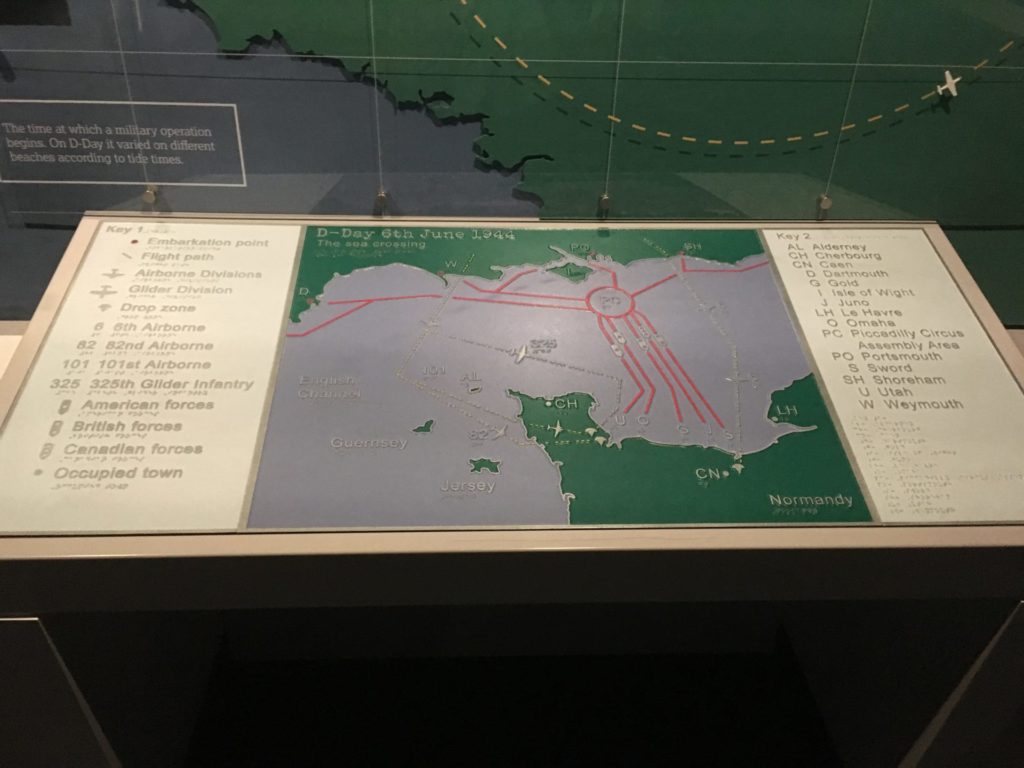 Map of D Day invasion from the Portsmouth D-Day Story Museum