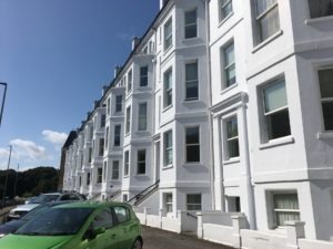 Pretty white buildings in Portsmouth England