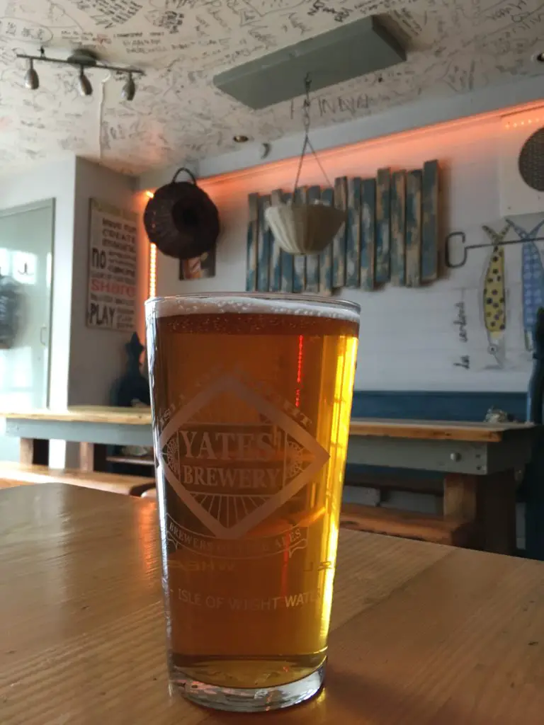 Yates brewery bitter ale in Saltys bar Yarmouth