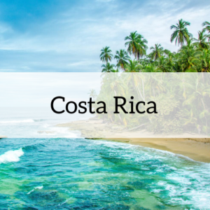 "Costa Rica" overlaid on an image from the country