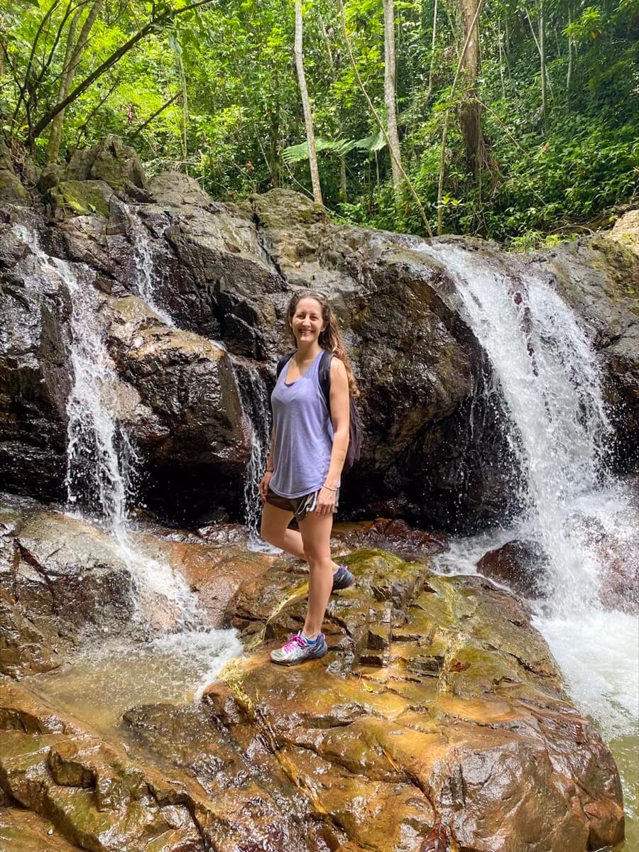 Amanda Walkins Puerto Rico waterfall hike