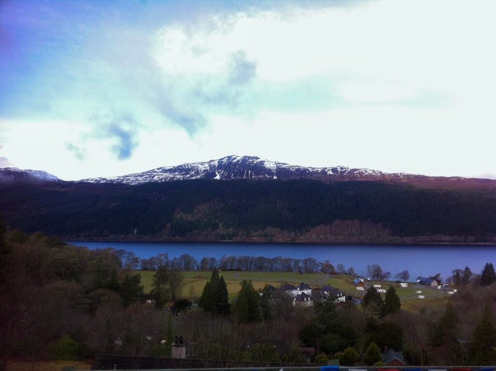 The view from The Craigdarroch Hotel Loch Ness Scotland
